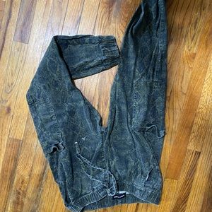 Almost famous green snake pattern cargo pants